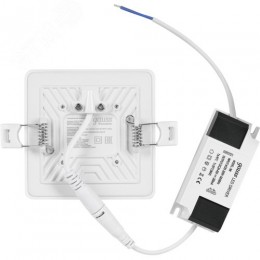 Светильник светодиодный ДВО 9 Вт 900 лм 4000К AC 220В IP20 квадрат 90х27х27мм монт разм 71х25мм Пластик безрамочный Frameless