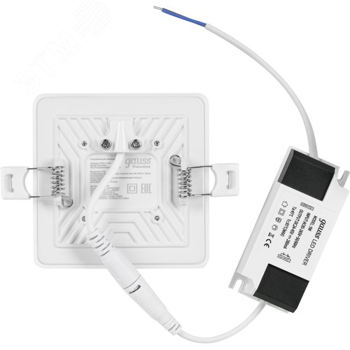 Светильник светодиодный ДВО 9 Вт 900 лм 4000К AC 220В IP20 квадрат 90х27х27мм монт разм 71х25мм Пластик безрамочный Frameless