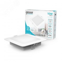 Светильник светодиодный ДВО 10 Вт 780 лм 4000К AC 220В IP20 квадрат 120х120х26мм монт разм 90х90мм Пластик Elementary