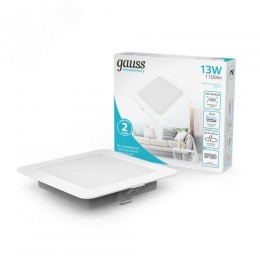 Светильник светодиодный ДВО 13 Вт 1100 лм 4000К AC 220В IP20 квадрат 145х145х26мм монт разм 120х120мм Пластик Elementary