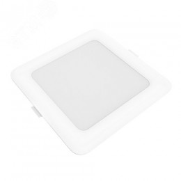 Светильник светодиодный ДВО 13 Вт 1100 лм 4000К AC 220В IP20 квадрат 145х145х26мм монт разм 120х120мм Пластик Elementary