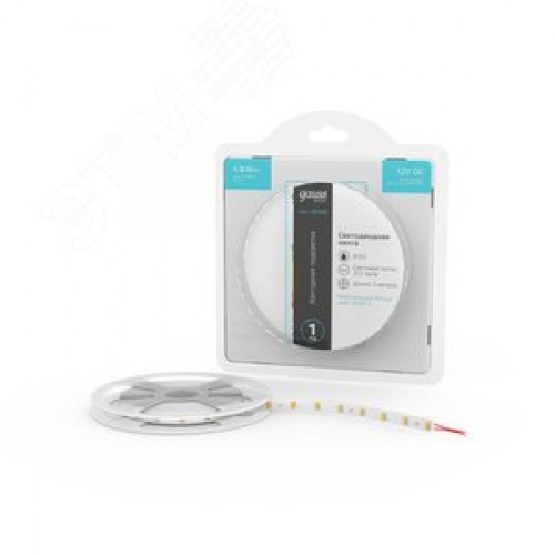 Лента светодиодная LED 2835/60-SMD 4.8 Вт/м 312 лм/м 4000К DC 12В IP20 8мм (блистер 5м) Basic
