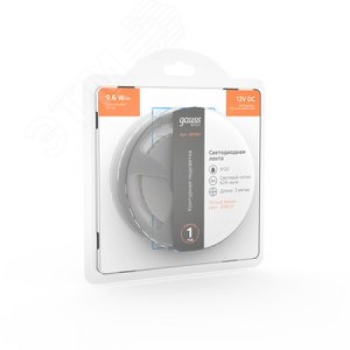 Лента светодиодная LED 2835/120-SMD 9.6 Вт/м 624 лм/м 3000К DC 12В IP20 8мм (блистер 3м) Basic