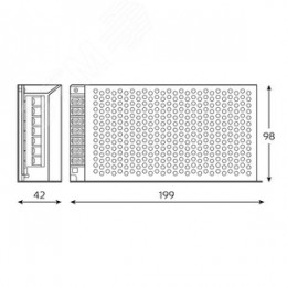 Блок питания для светодиодной ленты 150 Вт AC 176-264В Uвых 12В IP20 199х98х42мм Basic