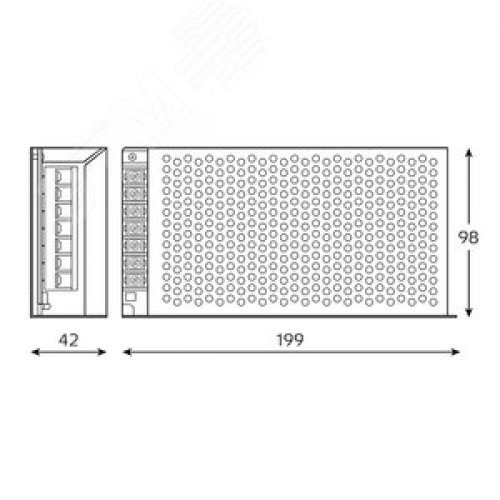 Блок питания для светодиодной ленты 150 Вт AC 176-264В Uвых 12В IP20 199х98х42мм Basic
