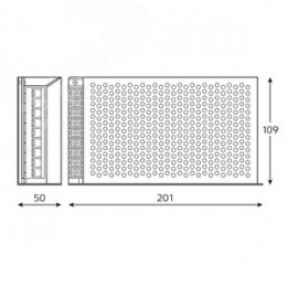 Блок питания для светодиодной ленты 250 Вт AC 176-264В Uвых 12В IP20 200х110х50мм Basic