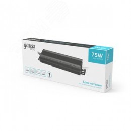 Блок питания для светодиодной ленты 75 Вт AC 176-264В Uвых 12В IP67 158х43х21мм Basic