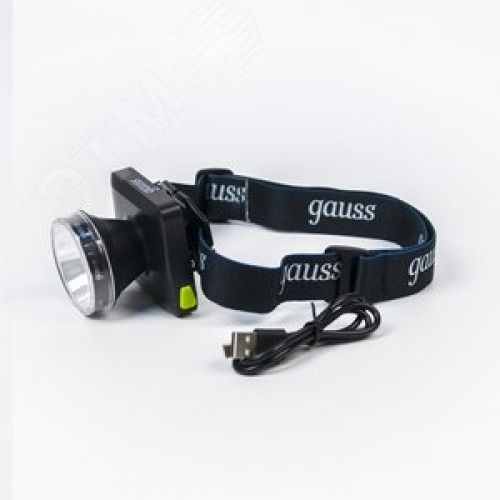 Фонарь светодиодный налобный 5 Вт 100 лм черный IP64 аккумуляторныйуляторный Li-ion 3000мАч диммируемый GFL