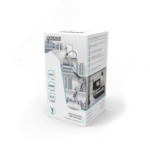 Светильник настольный под лампу E27 AC 220В Белый IP20 струбцина и основание GTL Gauss