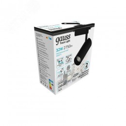 Светильник светодиодный трековый на шинопровод ДПО 32 Вт 2750 лм 4000К AC 220В Черный IP20 D180х220мм однофазный угол 24 грд Track