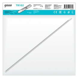 Шинопровод накладной AC 220В Белый IP20 2000х34мм с адаптером питания и заглушкой Track