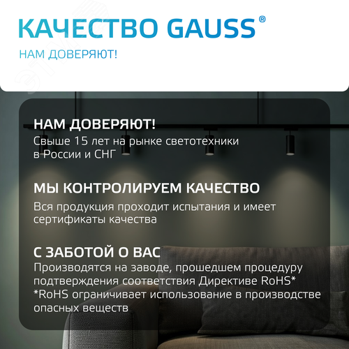 Адаптер питания для подключения трековых шинопроводов к сети AC 220В Черный IP20 Track