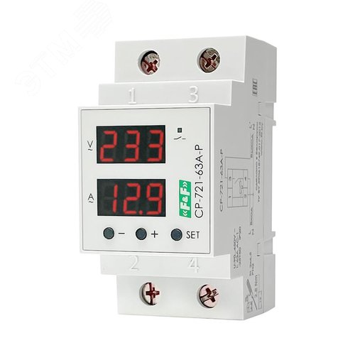 Реле напряжения с контролем тока CP-721-63A-P