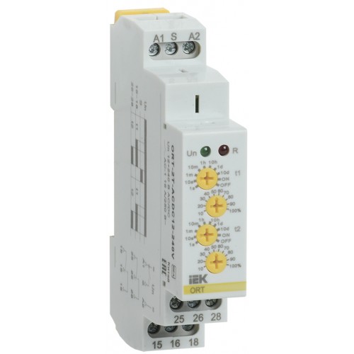 Реле времени ORT 2 контакта 2 уставки 12-240В AC/DC IEK