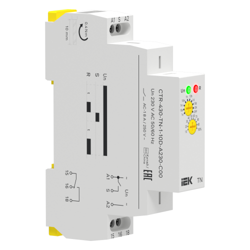 Реле задержки включения TN 1 контакт 230В AC IEK