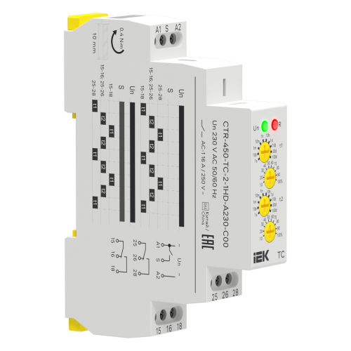 Реле циклическое TC реверсивное 2 контакта 230В AC IEK