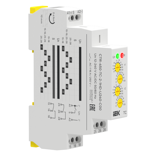 Реле циклическое TC реверсивное 2 контакта 12-240В AC/DC AC IEK