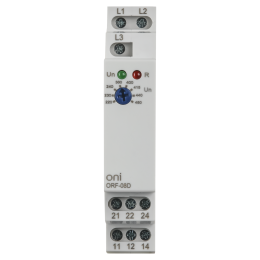 Реле контроля фаз ORF-08D 3 фазы 2 контакта 220-460В AC ONI