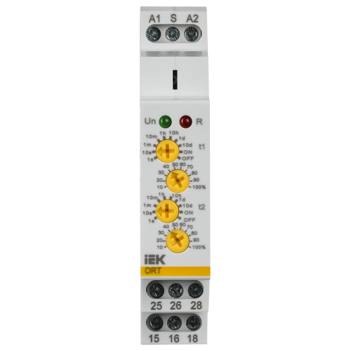 Реле времени ORT 2 контакта 2 уставки 12-240В AC/DC IEK