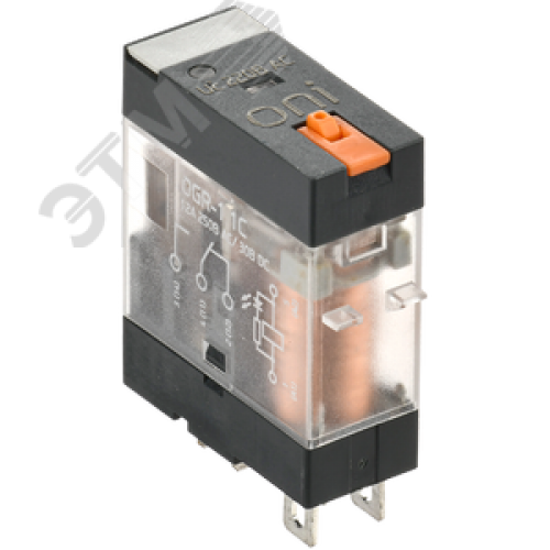 Реле общего назначения OGR-1 1С 220 В AC со светодиодом и тестовой кнопкой