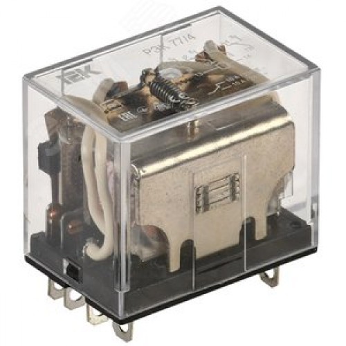 Реле промежуточное 24 В DC 4 переключающих контакта 10 A РЭК77/4 с индикацией