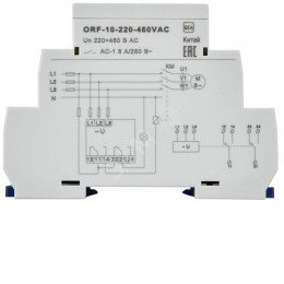 Реле контроля фаз ORF-10 3 фазы 2 контакта 220-460В AC ONI