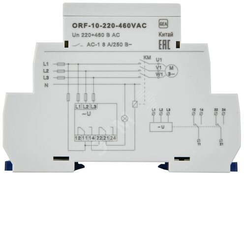 Реле контроля фаз ORF-10 3 фазы 2 контакта 220-460В AC ONI