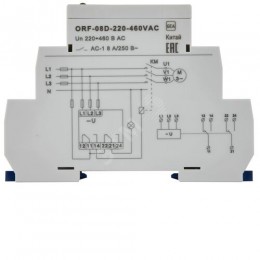 Реле контроля фаз ORF-08D 3 фазы 2 контакта 220-460В AC ONI