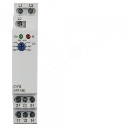 Реле контроля фаз ORF-08D 3 фазы 2 контакта 220-460В AC ONI