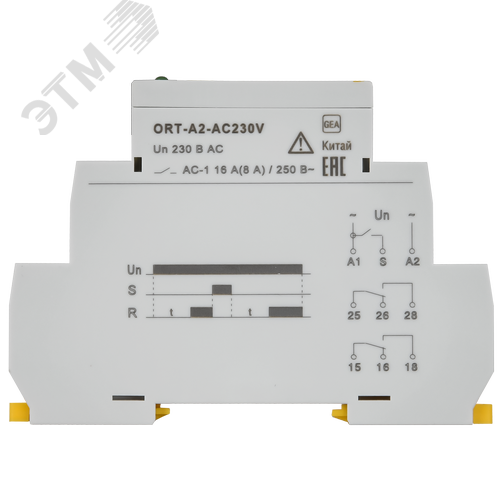 Реле задержки включения ORT 2 контакта 230 В AС