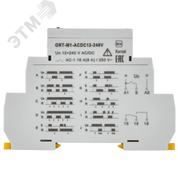 Реле времени ORT многофункциональное 1 контакт 12-240 В AC/DC