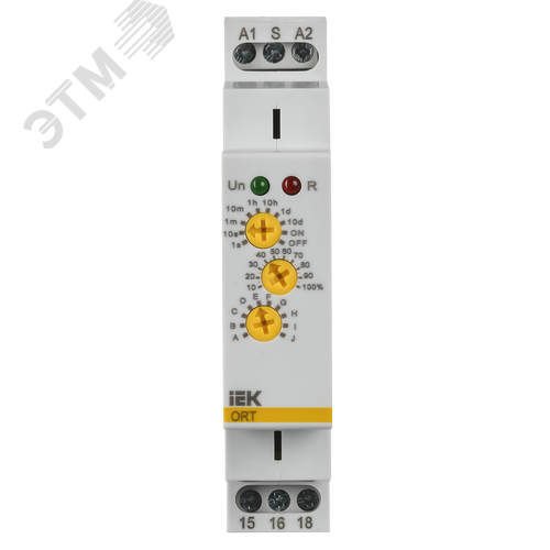 Реле времени ORT многофункциональное 1 контакт 12-240 В AC/DC