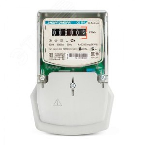 Счетчик электроэнергии CE101 S6 145 M6 однофазный однотарифный, 560, класс точности 1.0, Щ, ЭМОУ