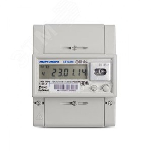 Счетчик электроэнергии CE102M R5 145-A однофазный многотарифный, 560, класс точности 1.0, D, ЖКИ, RS485 Мск
