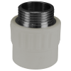 Муфта комбинированная 20x1/2' НР полипропиленовая PPR серая