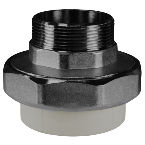 Муфта разъемная 32x3/4' НР комбинированная, полипропиленовая PPR американка, серая