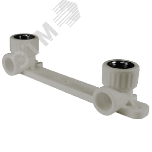 Планка монтажная 20x1/2' ВР для смесителя, с водорозетками, полипропиленовая PPR серая