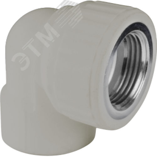 Угольник комбинированный 32x1' ВР переходной, полипропиленовый PPR, серый