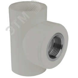 Тройник комбинированный 20x1/2' ВР полипропиленовый PPR серый