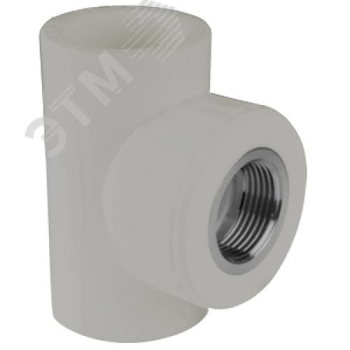 Тройник комбинированный 20x1/2' ВР полипропиленовый PPR серый