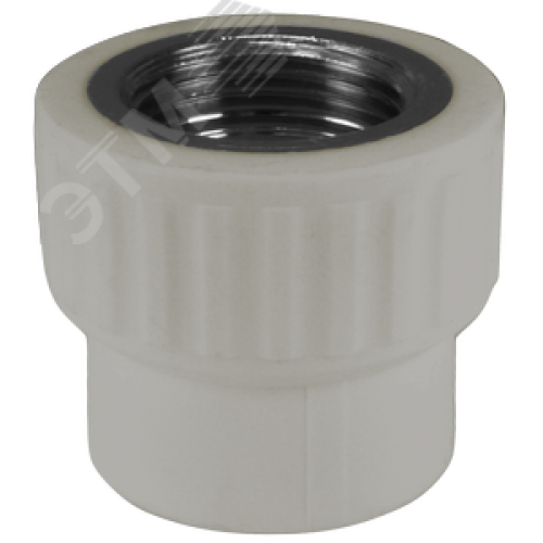 Муфта комбинированная 20x1/2' ВР полипропиленовая PPR серая