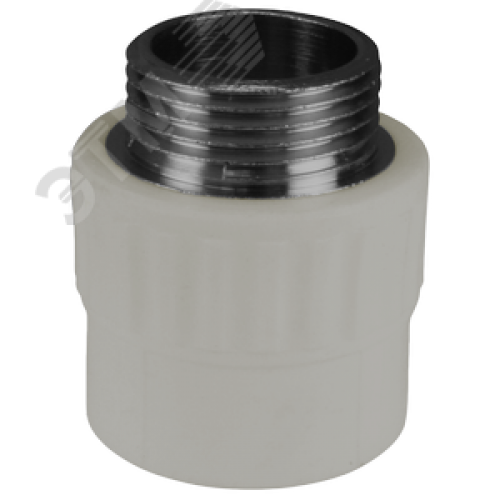 Муфта комбинированная 20x1/2' НР полипропиленовая PPR серая