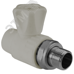 Кран шаровой для радиатора прямой 20х1/2 (60/10) серый