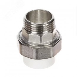 Муфта разъемная 40x1 1/2' НР комбинированная, полипропиленовая PPR американка, серая