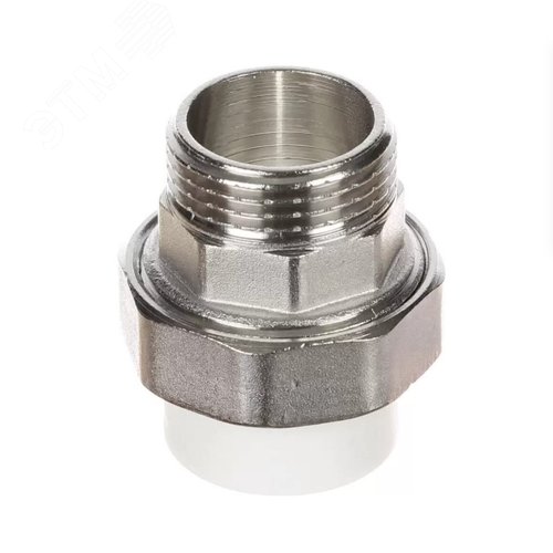 Муфта разъемная 40x1 1/2' НР комбинированная, полипропиленовая PPR американка, серая