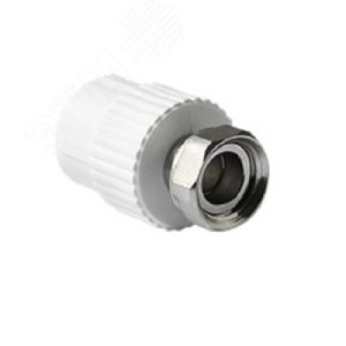 Муфта комбинированная 25x1/2' ВР накидная гайка, полипропиленовая PPR белая