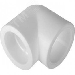 Угольник 63 мм 90 град., полипропиленовый PPR, белый