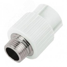 Муфта комбинированная 20x1/2' НР полипропиленовая PPR белая