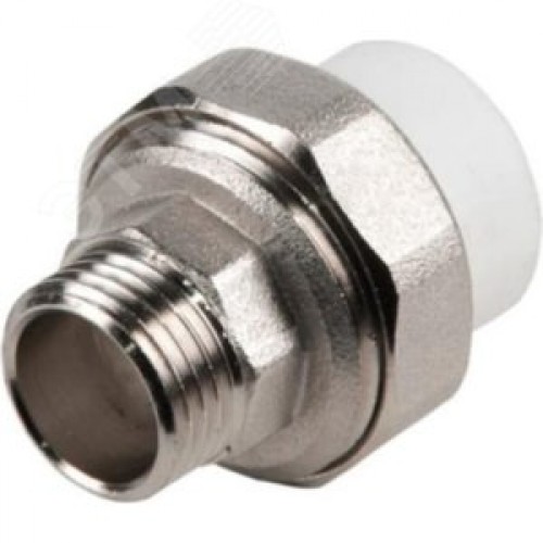 Муфта разъемная 63x2' НР полипропиленовая PPR американка, белая