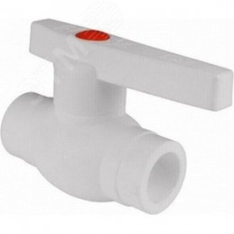 Кран шаровой 20 мм Optima металл. шар полипропиленовый PPR белый